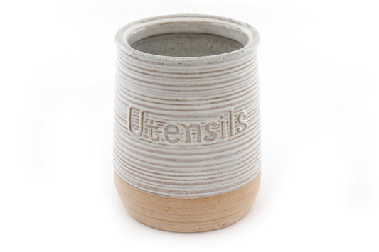 Natural Ceramic Utensil Holder 15cm-0