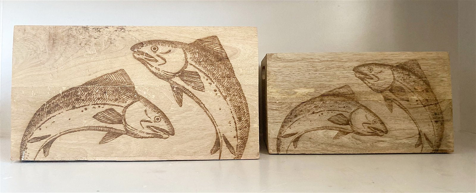 Set Of Two Engraved Salmon Crates-4