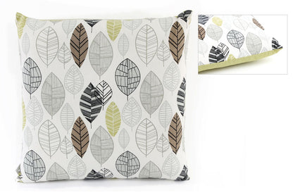 Scatter Cushion With Contemporary Green Leaf Print Design 37cm-0