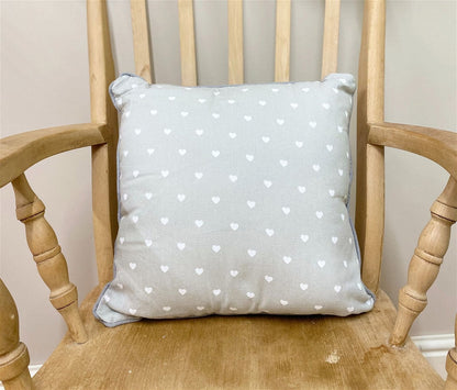 Scatter Cushion With A Grey Heart Print Design 37cm-1