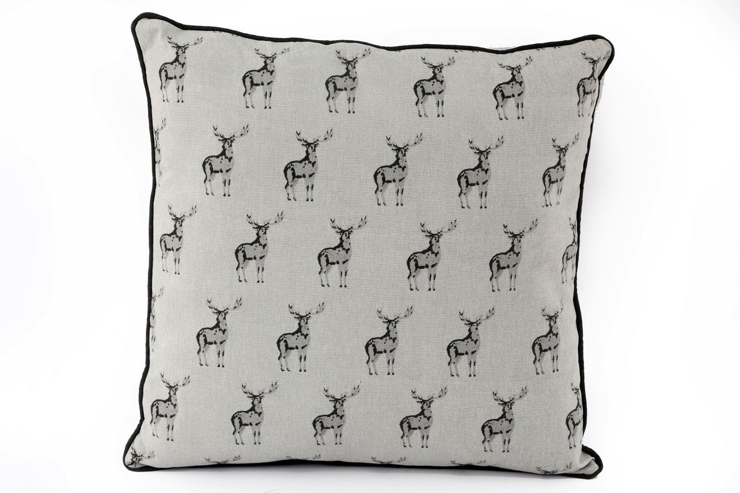 Grey Scatter Cushion With A Stag Print Design-0