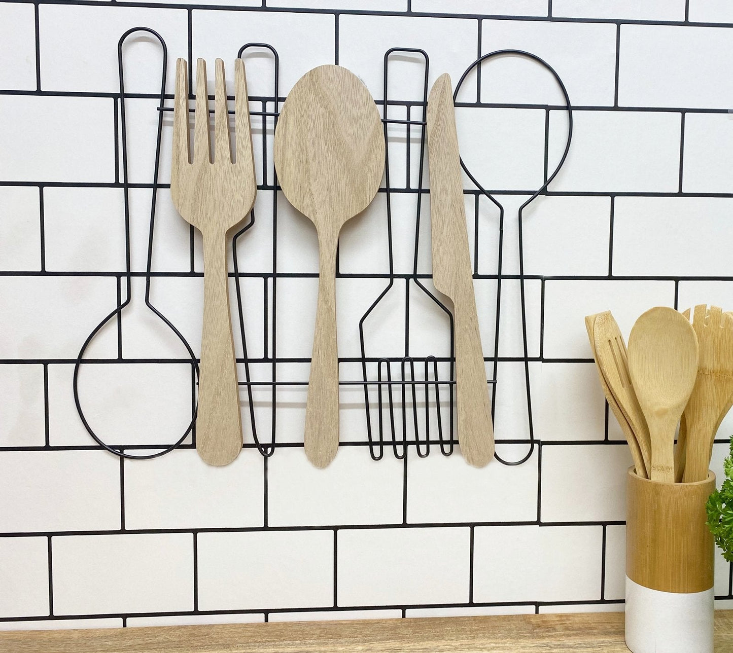 Spoon, Fork & Knife Wall Decoration 45cm-2