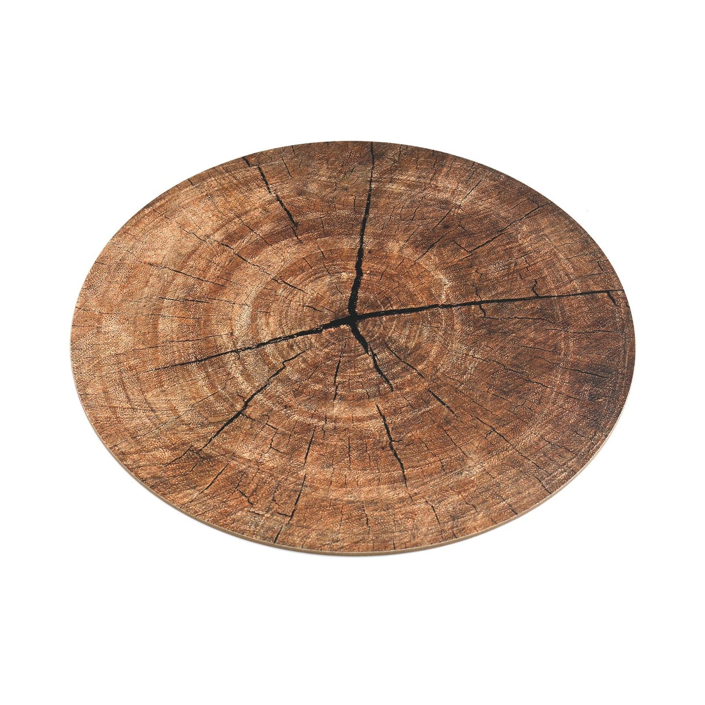 Set of 4 Circular Bark Design Place Mats-0