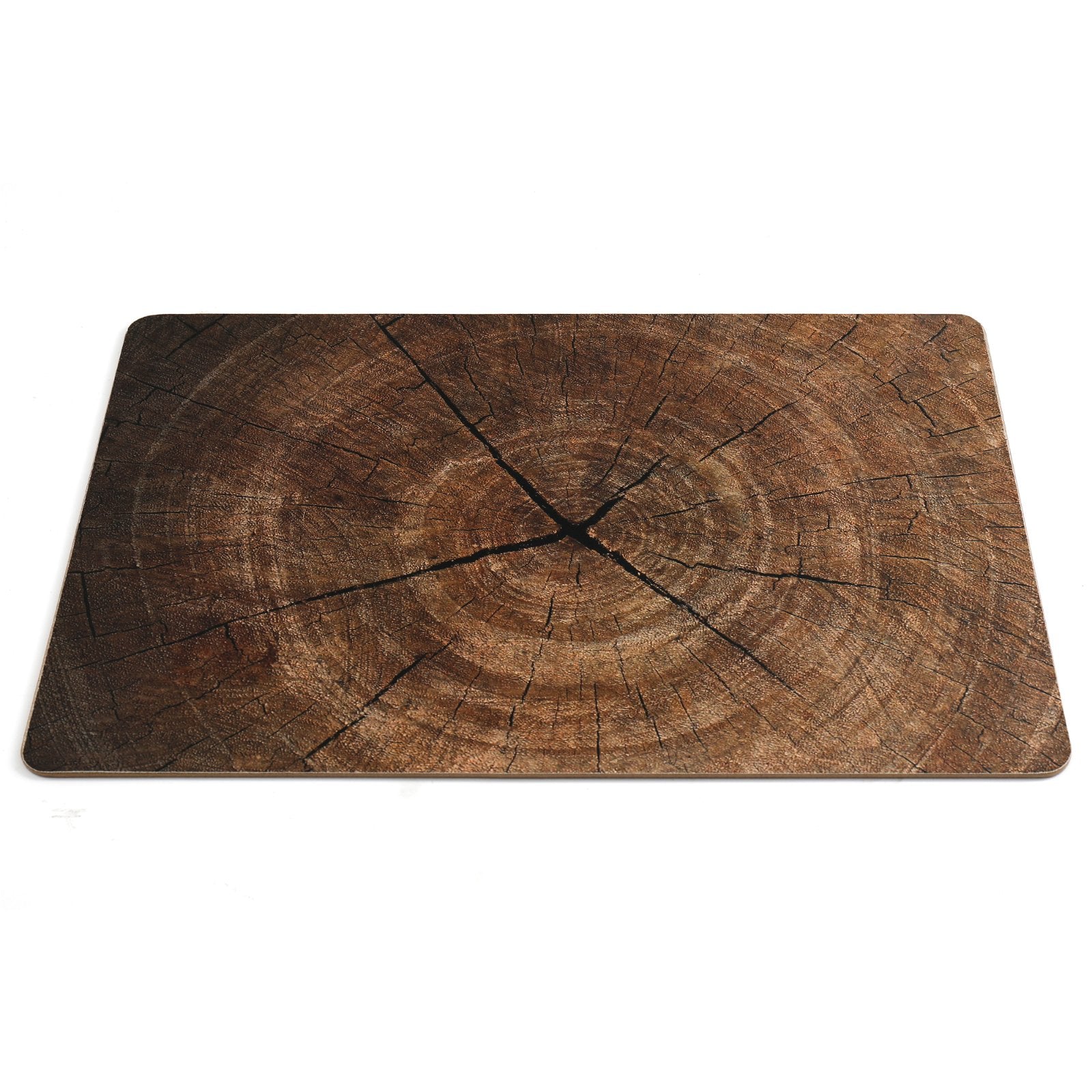 Set of Four Rectangular Bark Design Place Mats-0