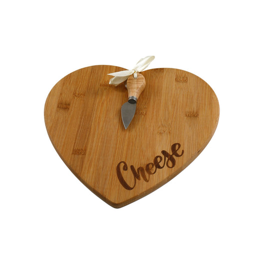 Heart Shaped Cheese Board with Knife-0