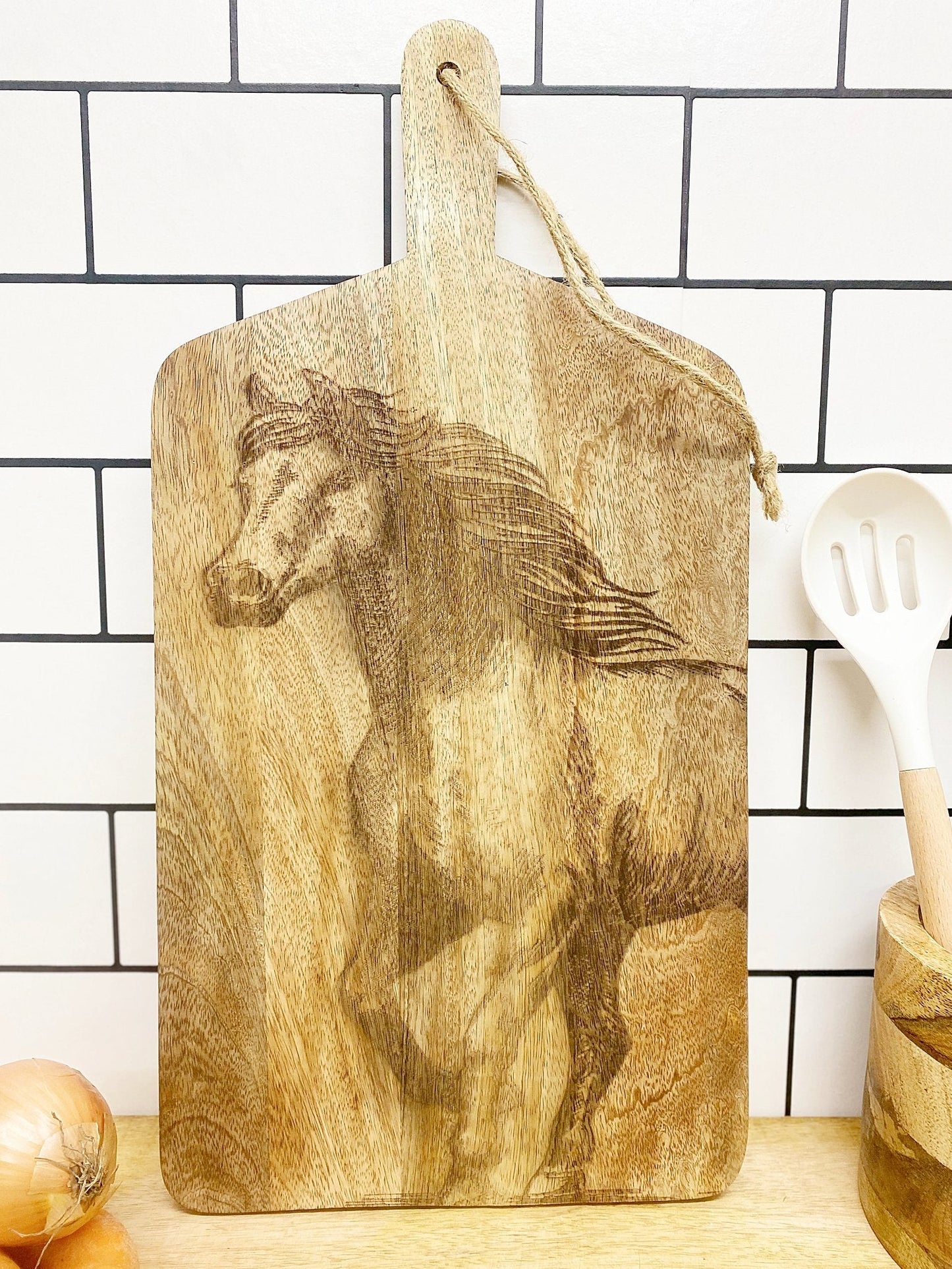 Engraved Horse Chopping Board-2