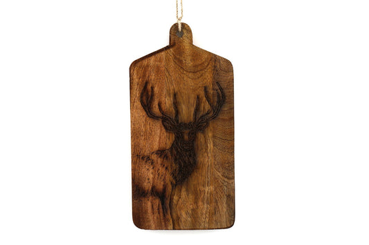 Stag Engraved Wooden Cheese Board-0