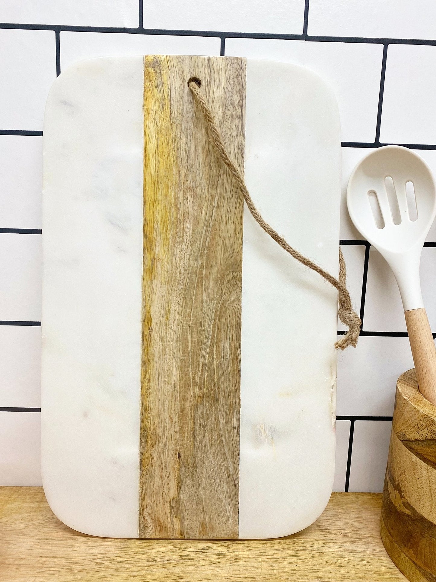 Wood and Marble Large Chopping Board-2