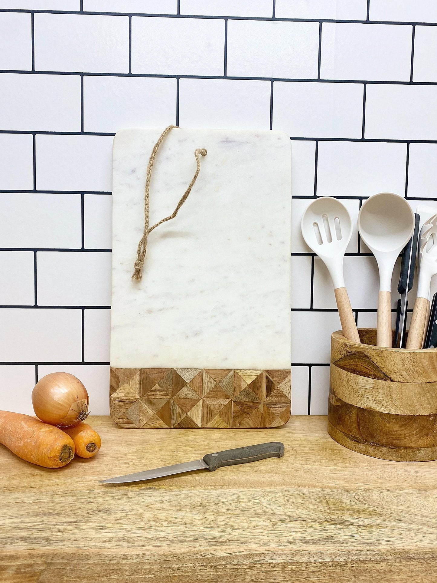 Marble and Wood Patterned Chopping Board-3