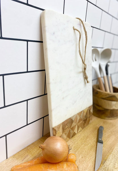 Marble and Wood Patterned Chopping Board-1