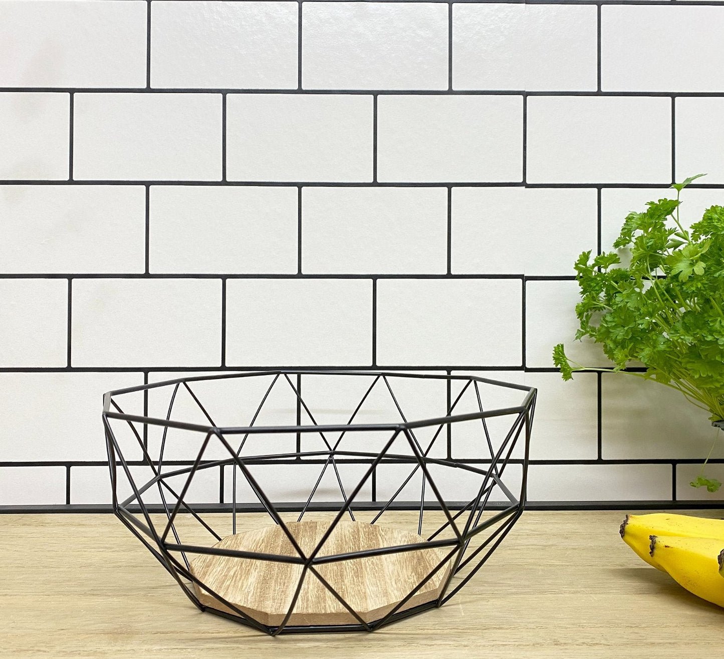 Geometric Black Wire Bowl 26cm-2