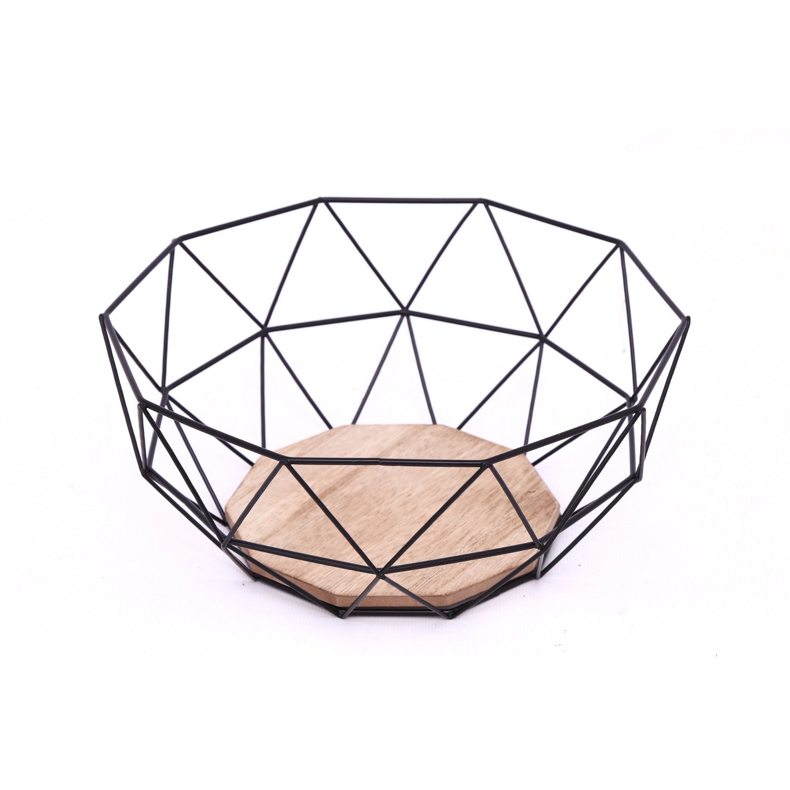 Geometric Black Wire Bowl 26cm-0