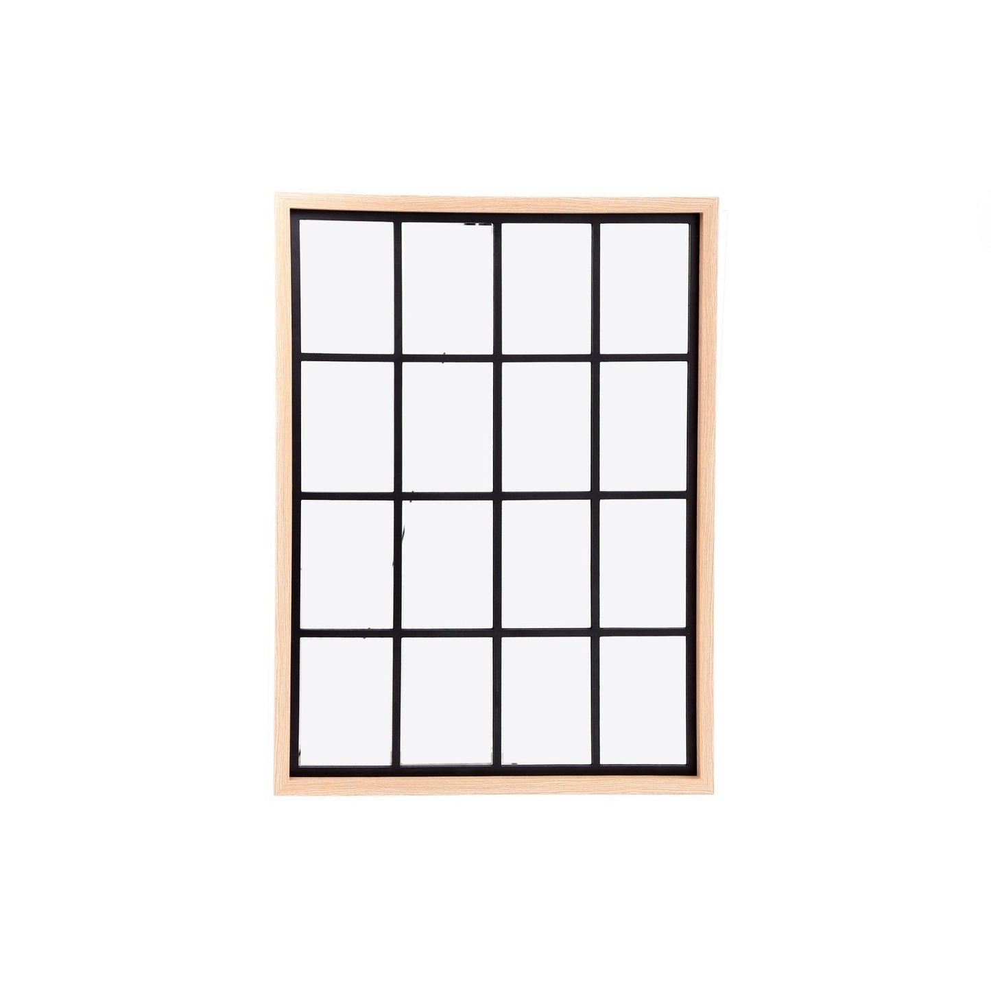 Natural Wood Effect Window Mirror 80cm-0