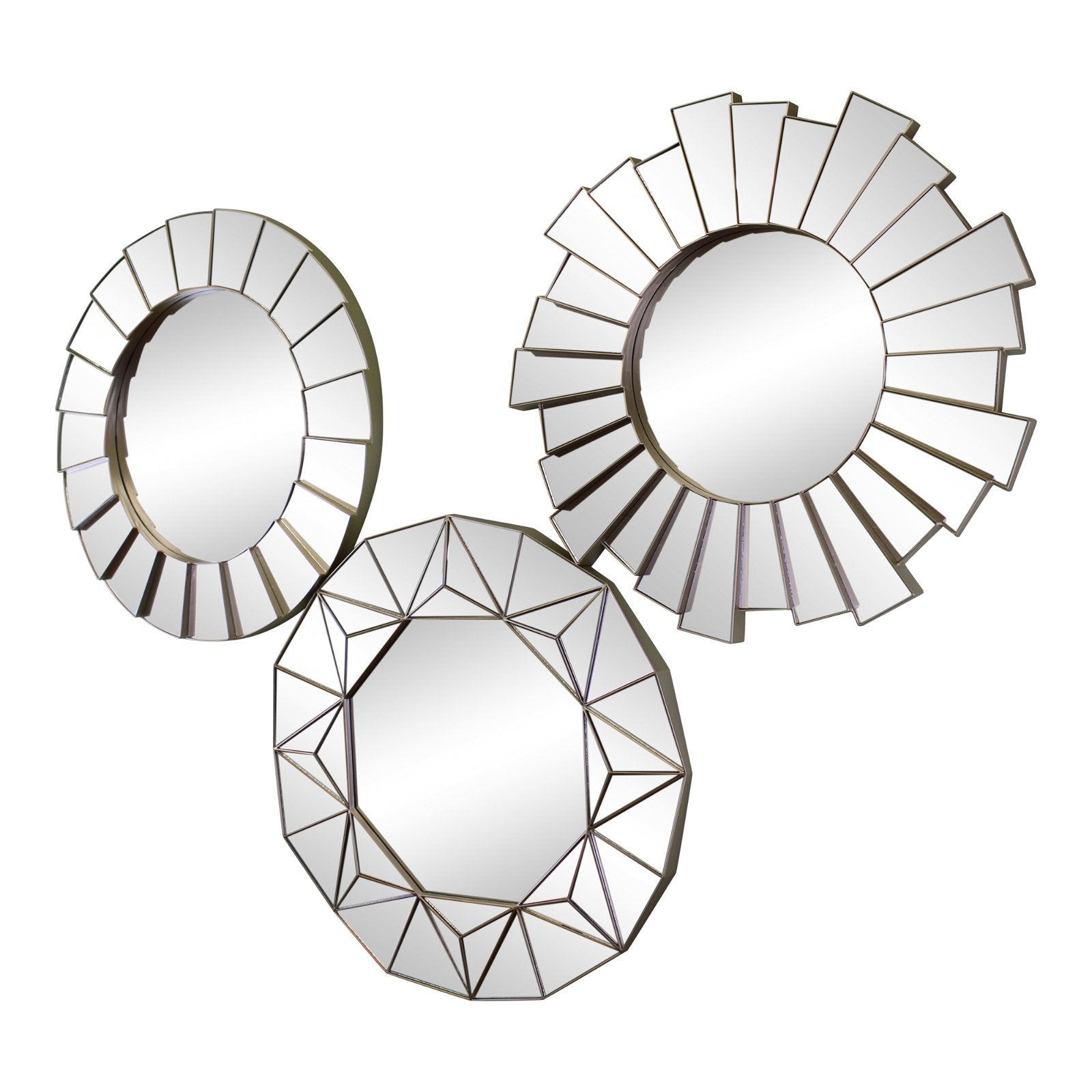 Set of 3 Geometric Style Mirrors-1