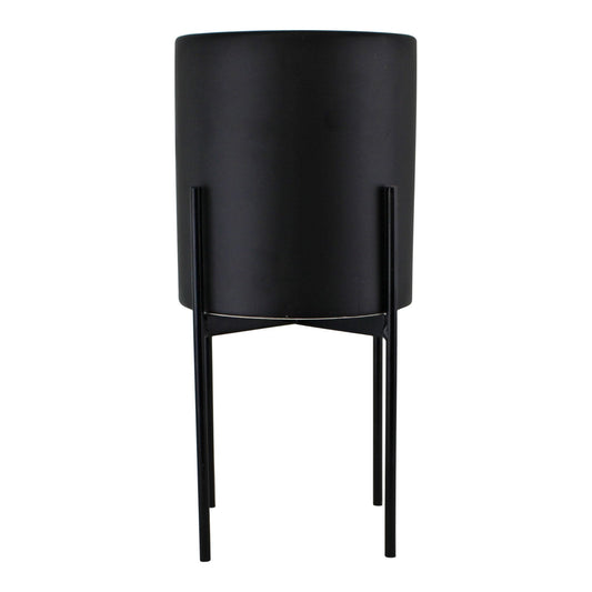 Black Planter Metal Stand 28cm-0