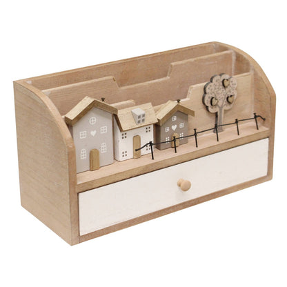 Letter Rack With Drawers, Wooden Houses Design-1