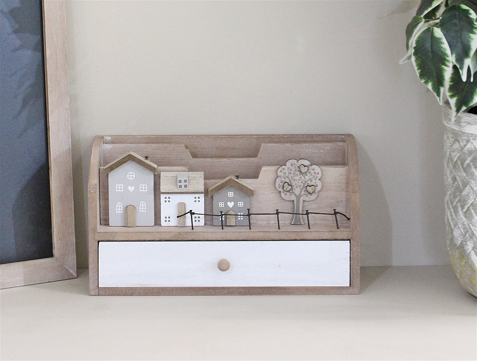 Letter Rack With Drawers, Wooden Houses Design-2