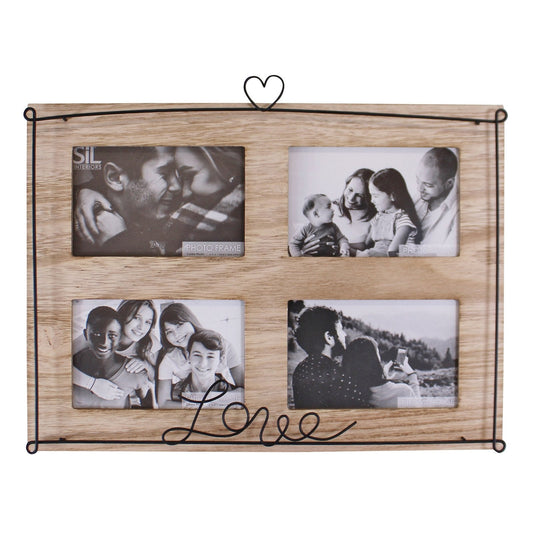 Multi Photo Frame, Holds 4 Photos, Love Design-0