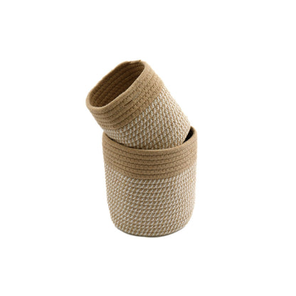 Set Of Two Cotton Rope Baskets-0