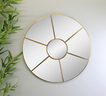 Round Window Style Mirror, 50cm-1