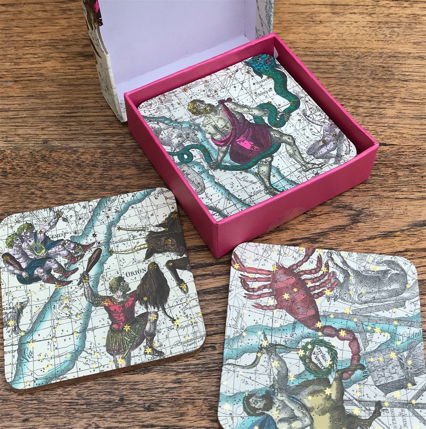 Pack Of Six Astrology Coasters In Gift Box-1