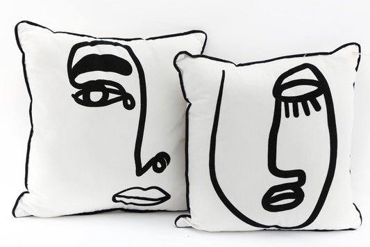 Face Print Scatter Cushions-0