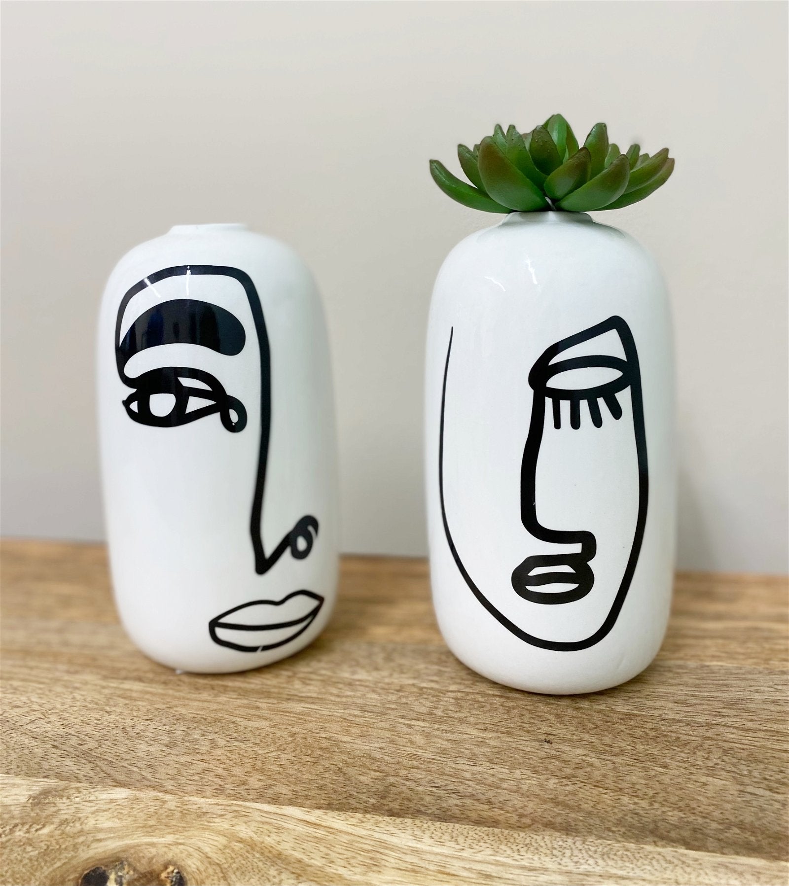 Bohome Face Ceramic Vases-3