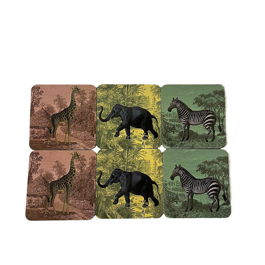 Pack of Six Safari Coasters-0