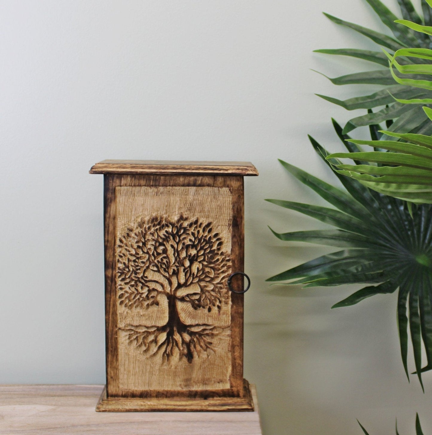 Tree of Life Hand Carved Key Box-2