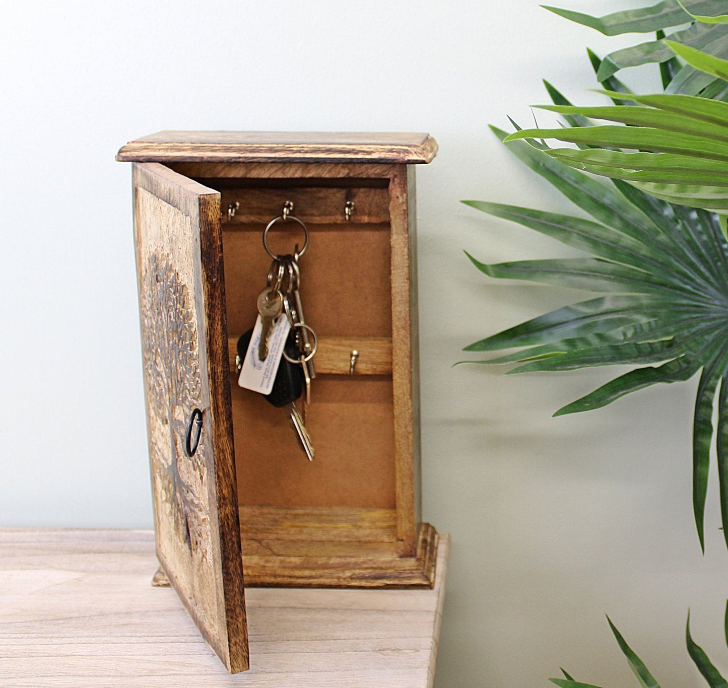 Tree of Life Hand Carved Key Box-1