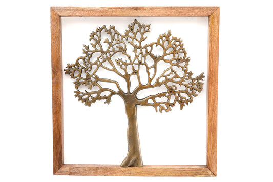 Gold Tree Of Life In Wooden Frame-0