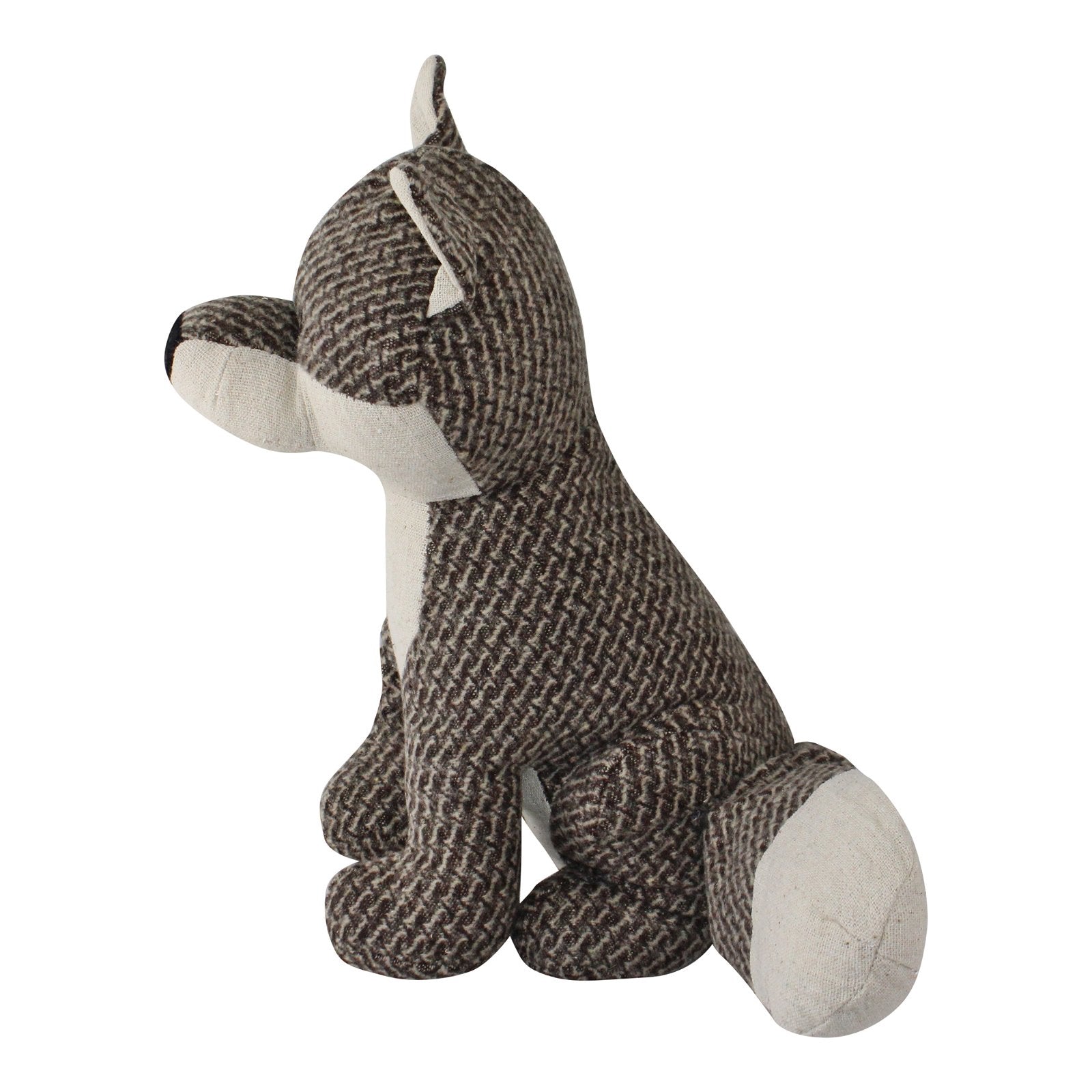 Brown Fabric Fox Doorstop-2