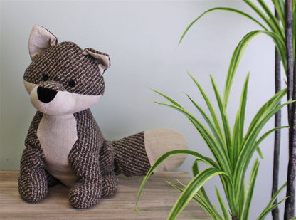 Brown Fabric Fox Doorstop-1