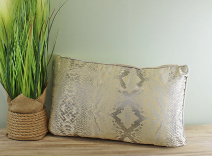 Rectangular Scatter Cushion, Snake Print Design, 30x50cm-1