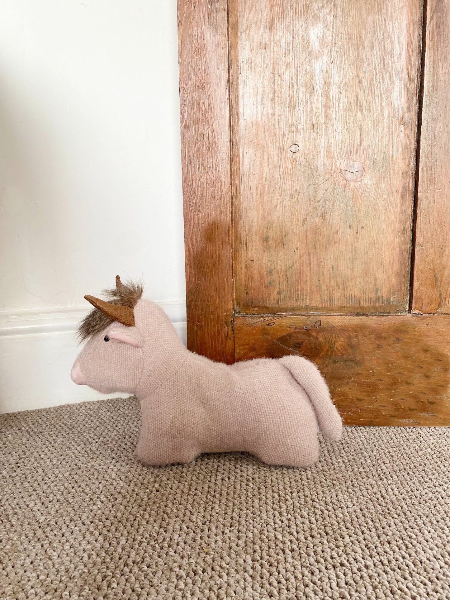 Fabric Angus Cow Doorstop-2