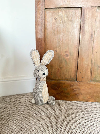 Woven Fabric Rabbit Doorstop-2