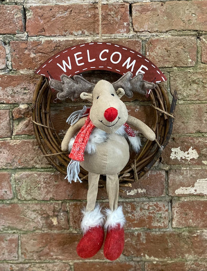 Red Nose Deer Wall Decoration 46cm-1