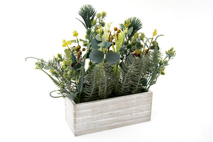 Selection Of Pine Leaves In Wooden Box 35cm-0