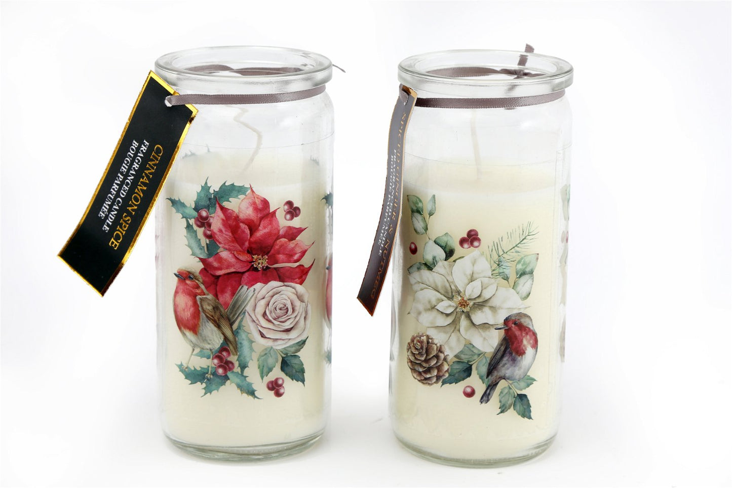 Set Of 2 Botanical Tube Candle 14cm-0