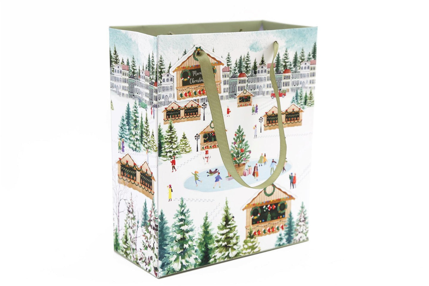 Christmas Market Themed Gift Bag 34cm-0