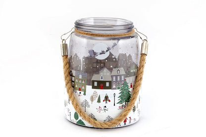 Christmas Market Lantern White With Rope Handel-0