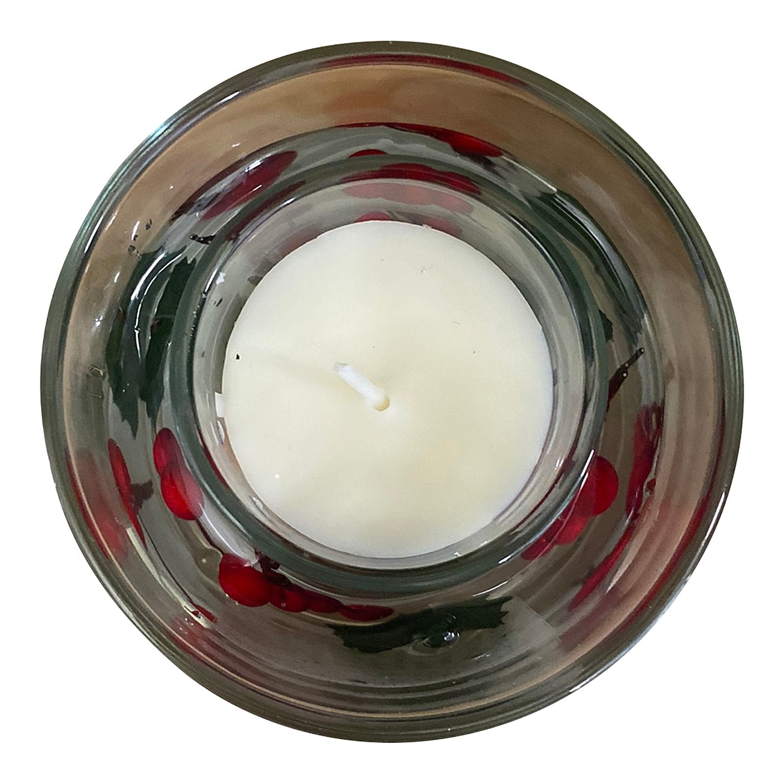 Berry & Holly Gel Wax Candle 9cm-1