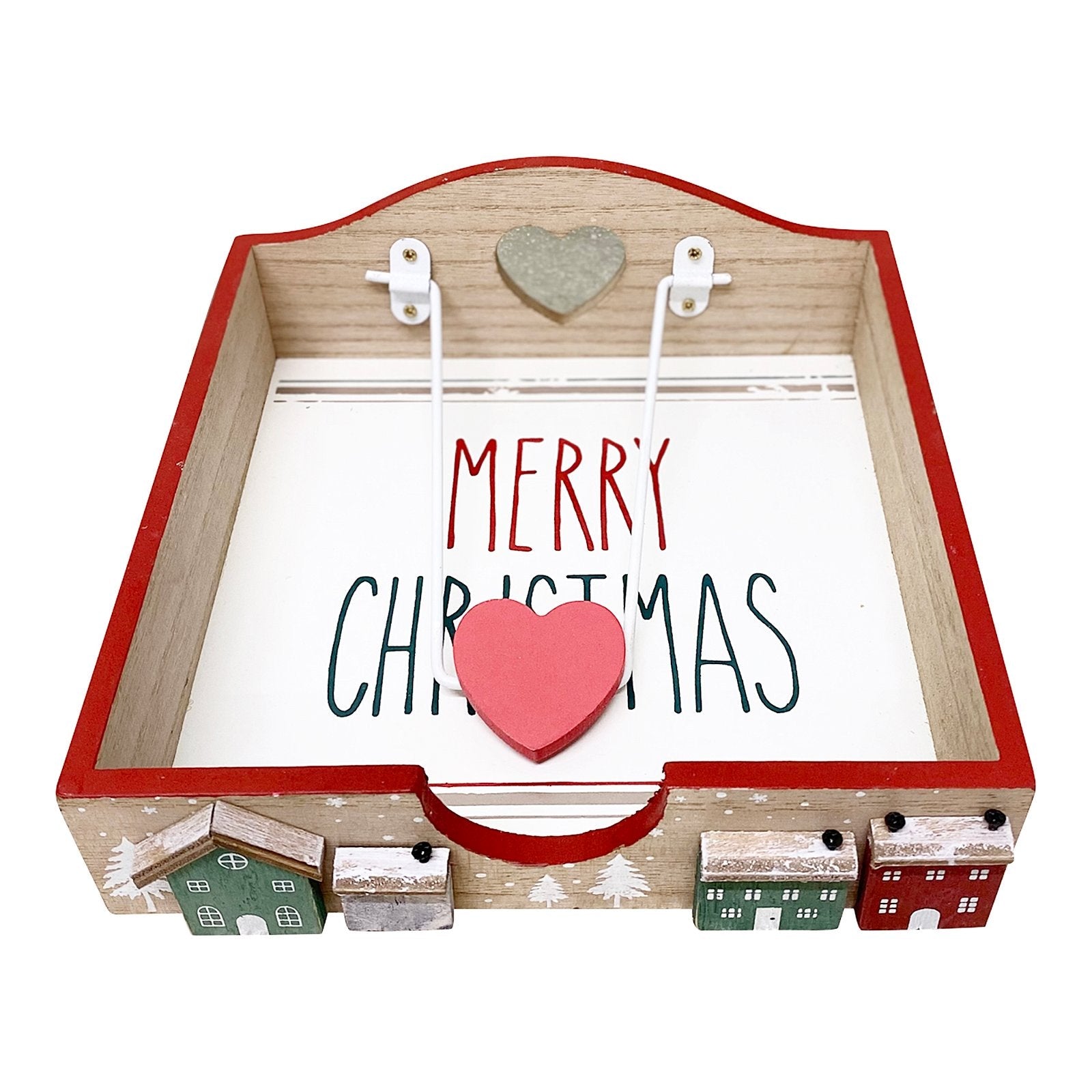 Christmas House Napkin Holder 18cm-0