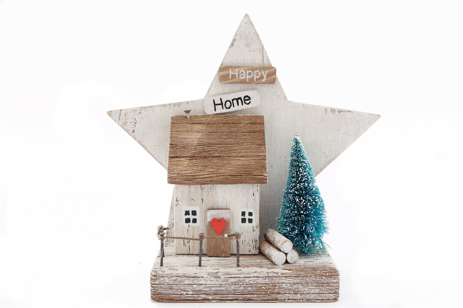 Star & House Scene Ornament 18cm-0