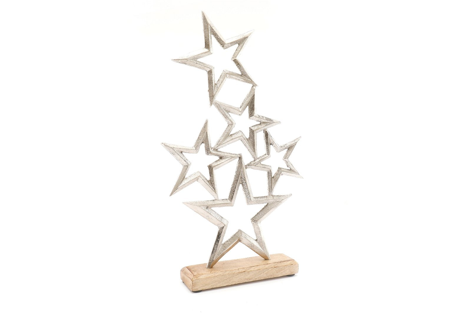 Stars On Wooden Base Ornament 40cm-0