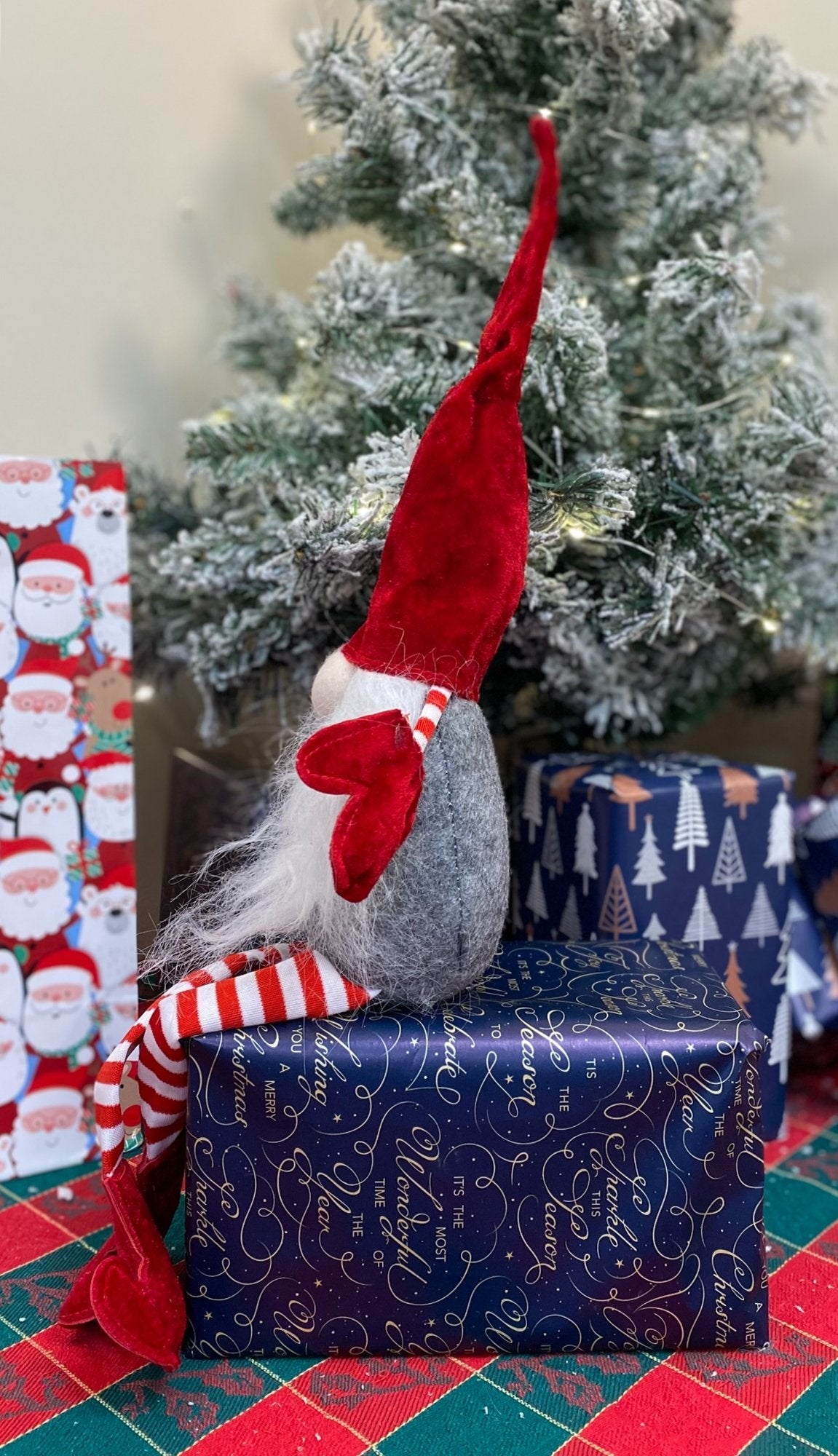 Sitting Santa Gonk With Dangly Legs 54cm-1