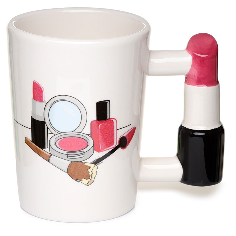 Fun Lipstick Shaped Handle Ceramic Mug SMUG107-0