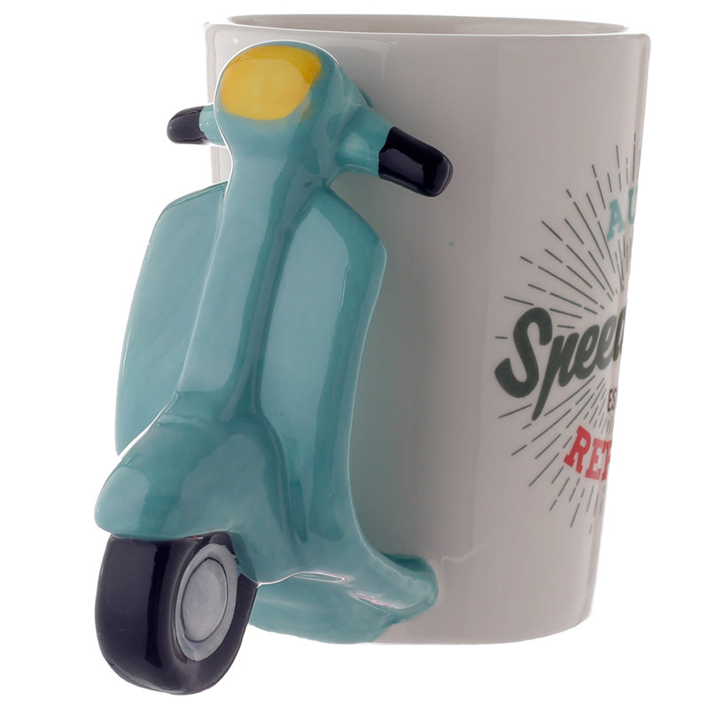 Fun Scooter Shaped Handle Ceramic Mug SMUG118-0