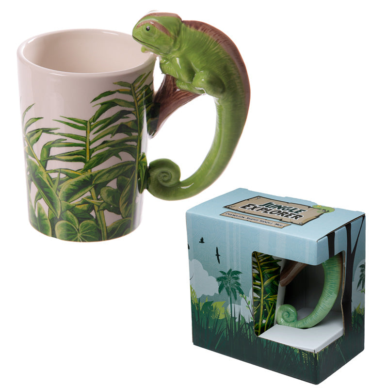 Fun Rainforest Decal Chameleon Ceramic Mug SMUG75-0