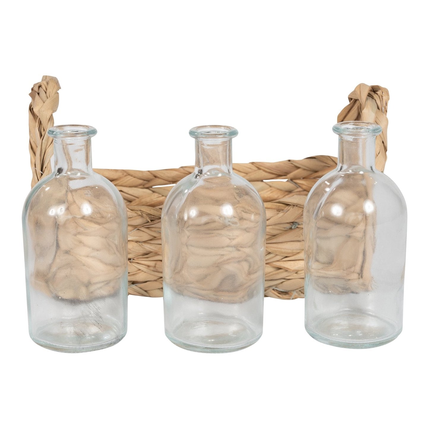 Set of 3 Vases With Grass Tray-1